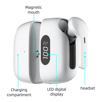 Kaksikud Eest Juhul, In-ear Touch Earbud Bluetooth V5.0 Auto Ühendage Kõrvaklapid Single/Dual Earbuds Traadita Peakomplekti Helitugevuse Reguleerimine