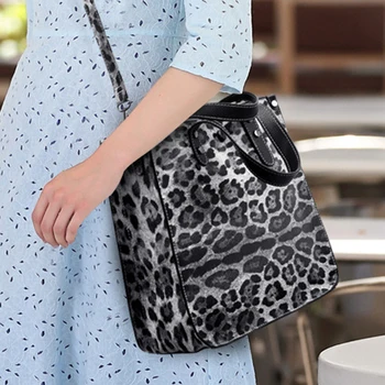 Isiksuse temperament Kaks-töö ja lapse-ema-tütre kott lady Fashion õlakott, Seksikas leopard printida käekotis Kantavad