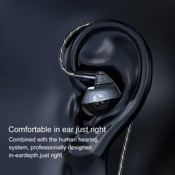 In-ear Subwoofer Müra Vähendamise Spordi-Peakomplekt koos Mikrofoniga Hifi Muusika Earplug