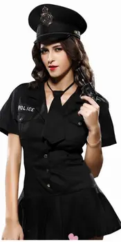 Seksikas Naiste Cop Ametnik Ühtse Policewomen Kostüüm Halloween Täiskasvanud Naiste Politsei Cosplay Kostüüm