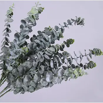 1tk 3 Oksad, Eukalüpti Lehtede Kunstlik Taim Pulmapidu Flower Arrangement DIY Decor