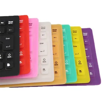 Uus kaasaskantav kokkupandav traadiga silikoon vaikne pehme klaviatuur on veekindel ja tolmukindel saab kähara office armas tüdruk klaviatuur