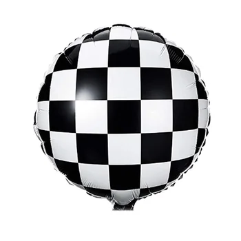 300pcs 18inch Must Valge võidusõiduauto Foolium Õhupallid Ring Heelium Kolbides Racing Teema Poole Kaunistused Spordi Sündmused