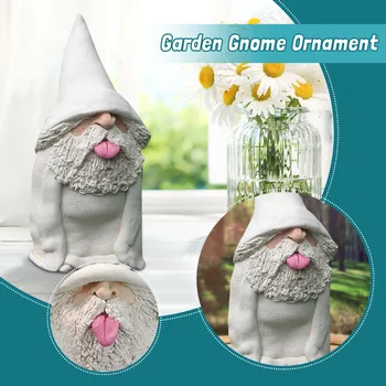 Suitsetamine Wizard Suur Keel Gnome Naughty Aed Gnome Muru Kaunistused Sise-või Välistingimustes Kaunistused Hoovis & Aed Decor