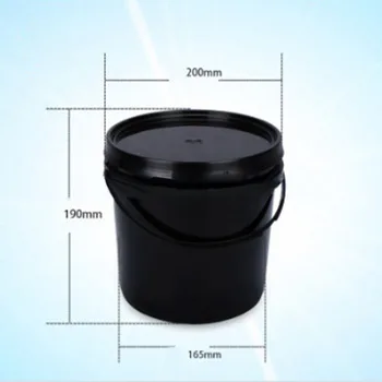 Kaasaskantav Must Plastikust Ämber Paint Bucket kandesang Konteineri Kaanega 5L Kuuma