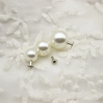 6mm-14mm pearl neet ABS ühe augu poole auk imitatsioon pearl neet DIY mantel ühise põllumajanduspoliitika teenetemärgi tarvikud käsitsi vajutage küünte