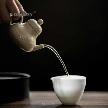 Elektrijaama tuhk glasuuritud keraamiline teekann filter teekann, tõste-tala pot majapidamis-Jaapani väike ühe poti tea maker