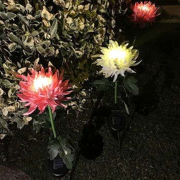 Veekindel Solar Powered Chrysanthemum LED Muru Lamp Väljas Aia Kaunistused Kingitus Tuli Hoov, Maastiku Kujundusest KI
