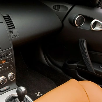 Carbon Fiber Auto tagauks Copilot Käepide Paneel Kleebise jaoks Nissan 350Z Z33 2006-2009 Kriimustustele Vastupidav Kleebis