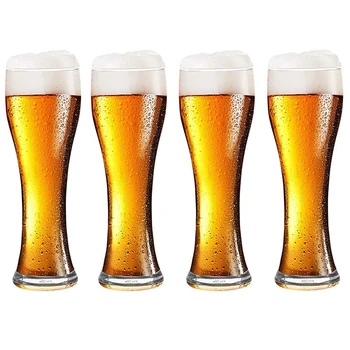 Hellodream Õlle Klaasid Steins Pint Klaas Õlut Kruus Joogi Klassika Beer Cup Klaaside Pubi Drinkware ,16.23 oz,Komplekt 4