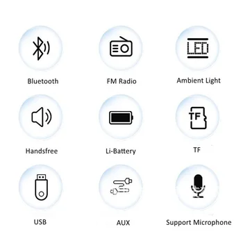 Raadio, Bluetooth, Aux-3 Inch Usb Speaker Kõlarid Soundbar Muusika Box Smart Veerus Boombox Väljas Subwoofer Välklamp Telefon