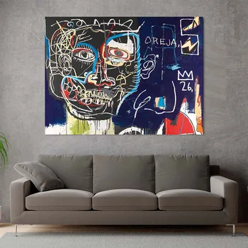 Basquiat Abstraktne Lõuend Maali Street Graffiti Jaoks elutuba Decor Seina Art Plakatid ja Pildid Väljavalitu Käed Seina Pildid