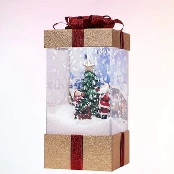 BMBY-Elektrilised Santa Claus Lumehelves Maja,LED Valgustus ja Muusika Jõulud Dünaamiline Snow Globe,Jõulud Holiday Kingitus