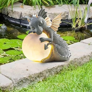 Dinosaurus Dragon Meditatsiooni Kuju Hoovis Ornament, Vaigu Kogumine Käsitöö Väljas Aia Kaunistused