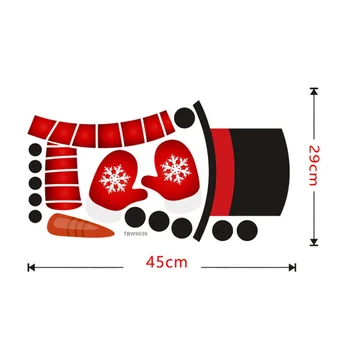 Christmas Cartoon Külmkapp Jõulud Teemastatud PVC Kleebis jaoks Külmik Kleebis