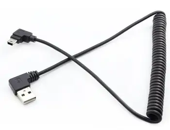 10tk/palju vasakule mini B, et vasak nurk USB meeste kevad andmete laadimise juhe sõiduki navigeerimiseks Auto Sõidu Diktofon, Kaamera, HD