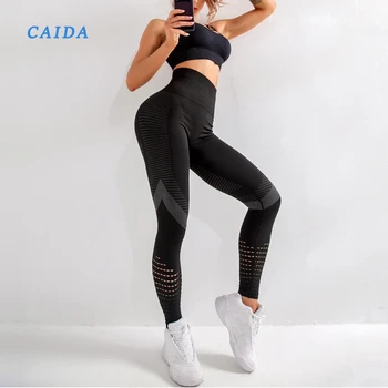 CAIDA Kõrge Vöökoht Fitness Jõusaal Säärised Naiste Õmblusteta Energia Retuusid Treening Töötab Activewear Jooga Püksid, seest Õõnes Sport Trainning