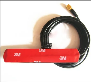 5tk GSM GPRS-3G Auto Antenn Plaaster antenn RG174 SMA Liim Tüüp 5DBI 850MHZ/900MHZ/1800MHZ/1900MHZ 3000mm tasuta shipping
