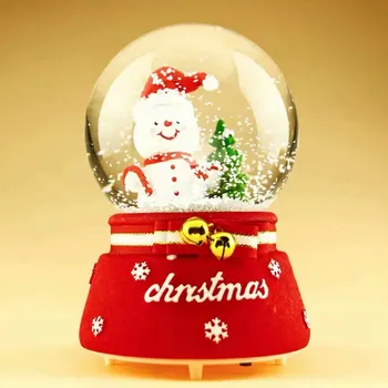 Jõulud kristallkuul Muusika Box jõulukaunistused Vilkuvad Tuled Kodu Kaunistamiseks Sünnipäeva Kaunistused, Kingitused Lastele