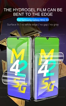 2in1 HD Ees Hüdrogeeli Film Samsung Galaxy M42 5G ohutuse ekraani kaitsekile samsung m42 m 42 6.6 tolline sm-m426b objektiivi klaas