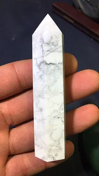 Looduslik valge türkiissinine quartz crystal cube pikad võlukepp isend tablett reiki energia võlukepp tervendav
