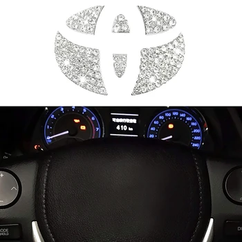 Bling Rool Logo Embleem Teemant Kristall Läikiv Decal Kaas Toyota RAV4 Camry HIGHLANDER 15-20 Tarvikud