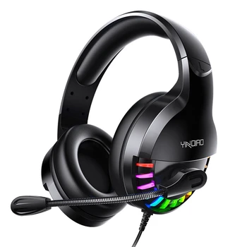 YINDIAO Gaming Headset Traadiga Mängija Kõrvaklappide Kõrvaklapid Stereo Heliga Mikrofon RGB Valgustus Arvuti ARVUTI Sülearvuti