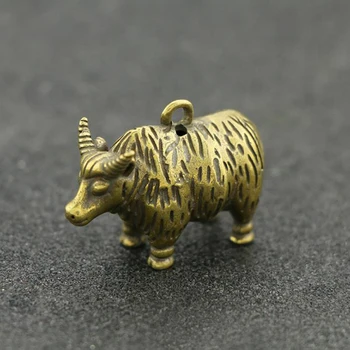Messing Loomade Kuju, Ornament, Hiina Zodiac Ox Office Desk Deco Ox Käsitöö Wall Street Pronks Äge Bull OX Kuju-Messing