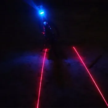 5 LED Laser 2 Saba Hoiatus Taskulamp Jalgrataste Jalgrattaga Jalgratta Jalgratta Tuled 7 Režiimi Ohutuse Tagumine Lamp on Veekindel Led Valgus