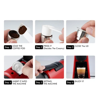 Uus Update Korduvkasutatavad Kohvi Kapsel Podi jaoks Nespresso Espresso Korduvtäidetavaid Kohvi Filter Roostevabast Terasest Tassi Coffeeware Kingitus