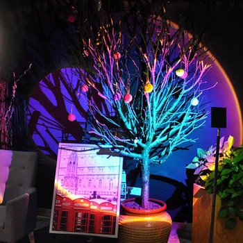 USB-Vikerkaar Päikeseloojangut Projektsioon Lamp Atmosfääri Õhtul Tuli Koju kohvikus Taust Seina Kaunistamiseks Värviline Lamp Dropshipping