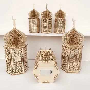 Eid Mubarak Teenetemärgi Ramadan Ornament Moslemi Puidust Tahvel Mošee Kodu Poole Asjade Loominguline Õrn Puidust