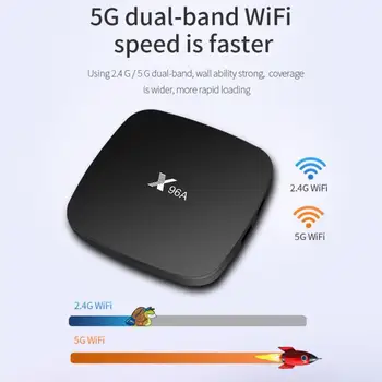 X96A Android TV Box Android 10 4GB 64GB 32GB 6K 3D Video H. 265 Media Player, 2.4 G 5GHz Wifi Bluetooth digiboksi Smart TV Box