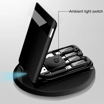 Adapter Kaardi Kaabel Travel Smart Elektroonika Universal Storage Type C LED Light USB-Liides, Multifunktsionaalne Pesa