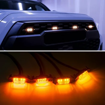 Eest 2016-2021 Toyota Tacoma TRD Pro / 2019-2021 RAV4 LED Esi-Iluvõre Suitsutatud Amber Light päevatuled Lamp