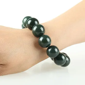 Looduslik Hetian Qingyu Bead Chain Jade Käevõru Trahvi Ehteid Õnnelik Ohutuse Amulett Jade Käevõru