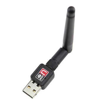 Mini USB 150M 150Mbps Wireless LAN Adapter 802.11 b/n/g WiFi w/ 2dBi Antenn Kaasaskantav Kontor Traadita Võrgu Kaardid