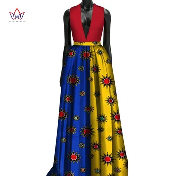 Varude Suurus Madal Hind, Mood-Aafrika Prindi Kleidid Naistele Aafrika Varrukateta Pool Kleit WYQ79