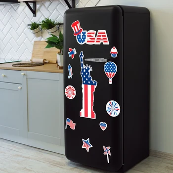 Külmkapi Magnet kleebised USA iseseisvuspäeva Teema Kleebised Kodu Köök Külmkapi Ukse Decor Kapid Armas kleebised