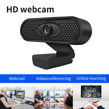 1080P HD-veebikaamera koos Mikrofoniga, USB-Plug N Play Veebikaamera Office Hooliv arvutitarvikud Sülearvuti Desktop TV