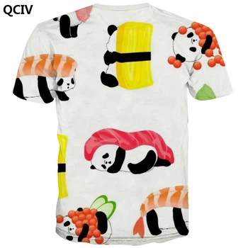 QCIV Brändi Karikatuurid T-särk poiss Loomade Tshirts Vabaaja Panda Tshirt Trükitud Psühhedeelne T-särgid 3d Lühikesed Varrukad Punk-Rock