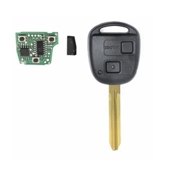 2 Nööpi Auto Remote key 433Mhz 4D67 Kiip Toyota Avensis Kluger Prado120 Tarago RAV4 Asendamine puldiga Võti