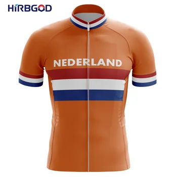 HIRBGOD 2021 Suvi Mees Bike Kanda Lühikeste varrukatega Hollandi Seeria Lipu ja Tuuleveski Muster Meeste Jalgrattasõidu Jersey,TYZ717-01