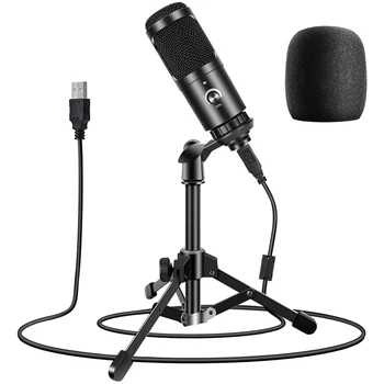 USB-Podcast Mikrofon, 192KHZ Jahuti Mic Šokk Mount+Vaht ühise Põllumajanduspoliitika Streaming, YouTube ' i Videoid Vokaali Salvestamine