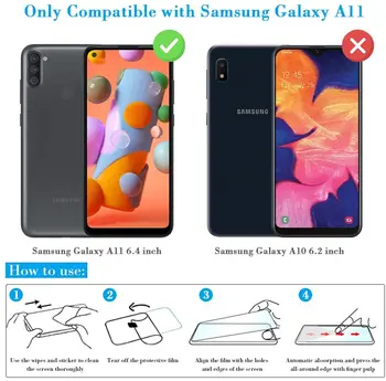 Sobib Samsung Galaxy M11/A11 screen protector 10D karastatud klaasist film HD film mobiiltelefoni tarvikud