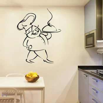 Prantsuse Kodu Vinüül Seina Kleebised Spagetid Kööki Koka Kunst Seina Decal Köök Home Decor Prantsuse Köök Restoran Seinamaaling S1025