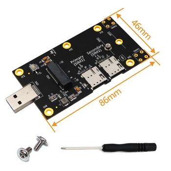 M. 2 USB 3.0 Adapter koos kahe NANO-SIM-Kaardi Pesa Laiendamiseks Kaardi Adapter Kaardi Sülearvuti Desktop WLAN/LTE 3G/4G/5G Moodul