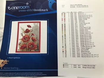 Linane riie ristpistes Kit Paketid, Maha Risti-Õmblemine Komplektid Uued Muster EI TRÜKITUD Risti stich Värvimine lillede