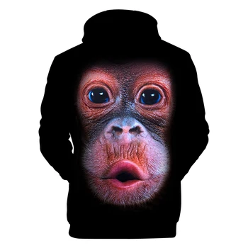 Uus Orangutang 3D Hupparit Mood Vabaaja Sügisel Pullover Dressipluus Naljakas Mehed 