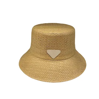 2021 Uus Suvine Naiste Lai Nokk Seagrass Straw Hat Lady Fashion Derby Päike Mütsid Olkihattu Panama Beach